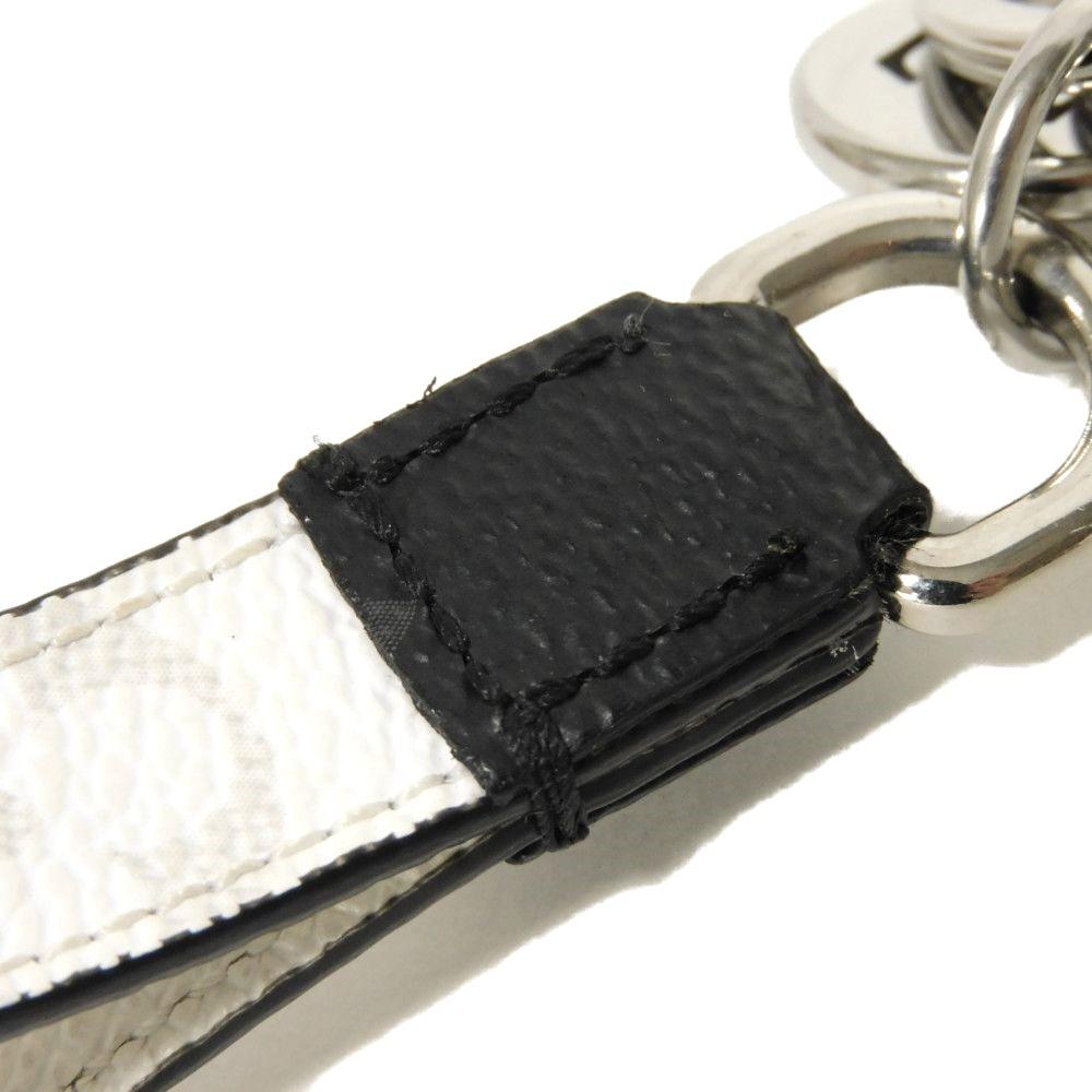 Used 12564 Porte Cle Dragone M82379 7950 Current LV logo key ring bag charm Monogram Eclipse White Men's from Japan