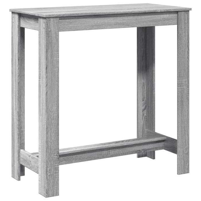 VidaXL Table de bar sonoma gris 102x50x103,5 cm bois d'ingénierie, table de pub, table haute, table de tabouret de bar, 854414