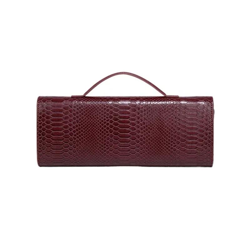 New arrival elegant and exclusive bag for feminine occasions fashion crocodile-pattern top-handle bag for party