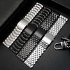 High Quality Stainless Steel Watchband for Diesel DZ7263 DZ7330 DZ4358 Watches Strap Black Silver 22mm 24mm 26mm 28mm 30mm 32mm