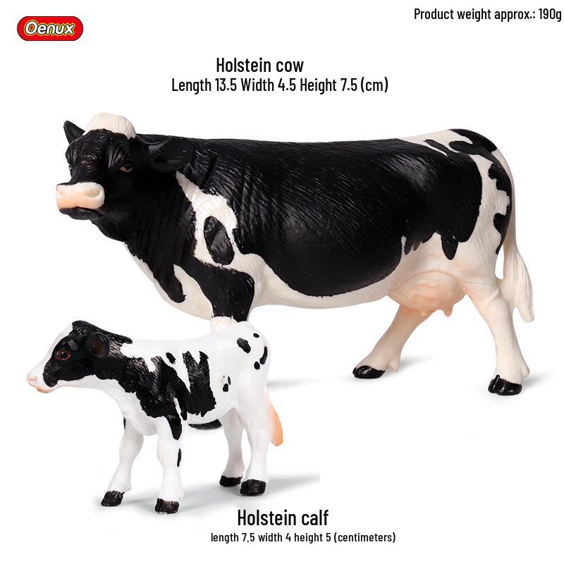 Animal Model Ranch Set: Chicken, Dog, Cow, Sheep, Horse Miniature Toy Scene