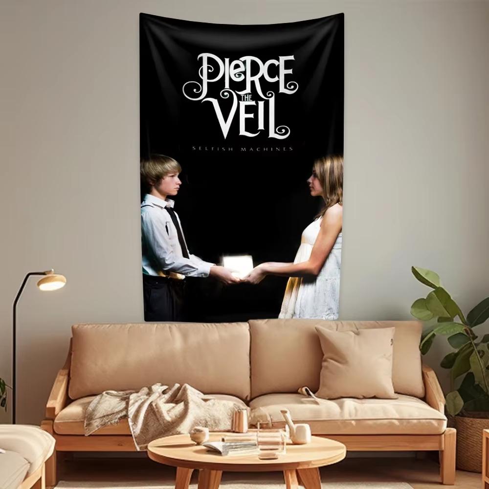 Rock Band Tapestry PPierce The Veils Flag Poster Banner Music Art Home Decor Headboard Aesthetic Background Cloth Concert Party