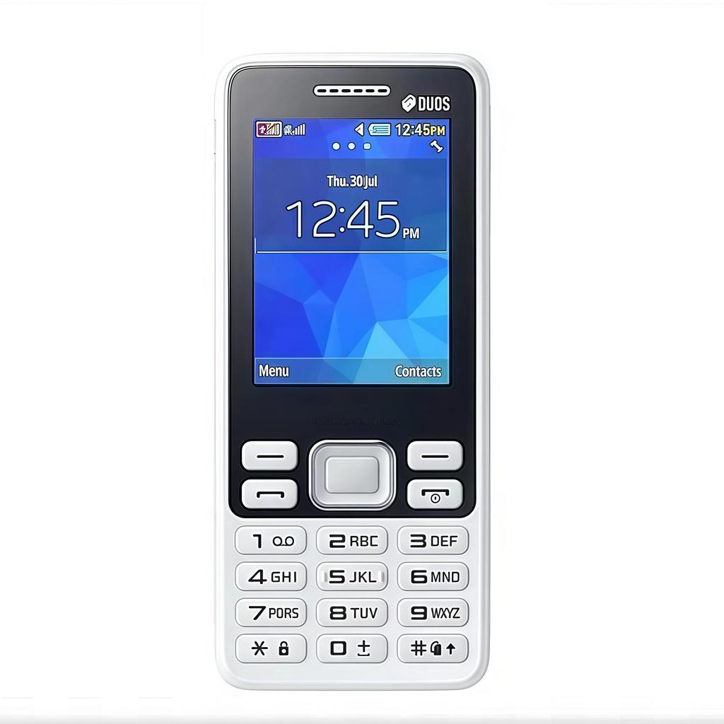 SM-B350E 2G GSM Candybar Phone: Simple, keypad-based feature phone for seniors and students.