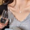 iF ME Jednoduchý přívěsek náhrdelník modrý bílý černý měsíční kámen řetízek choker pro ženy šperky doplňky