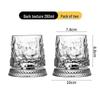 JINGRX Crystal Rotating Whiskey Glasses, Tree Bark Design (Set of 2)