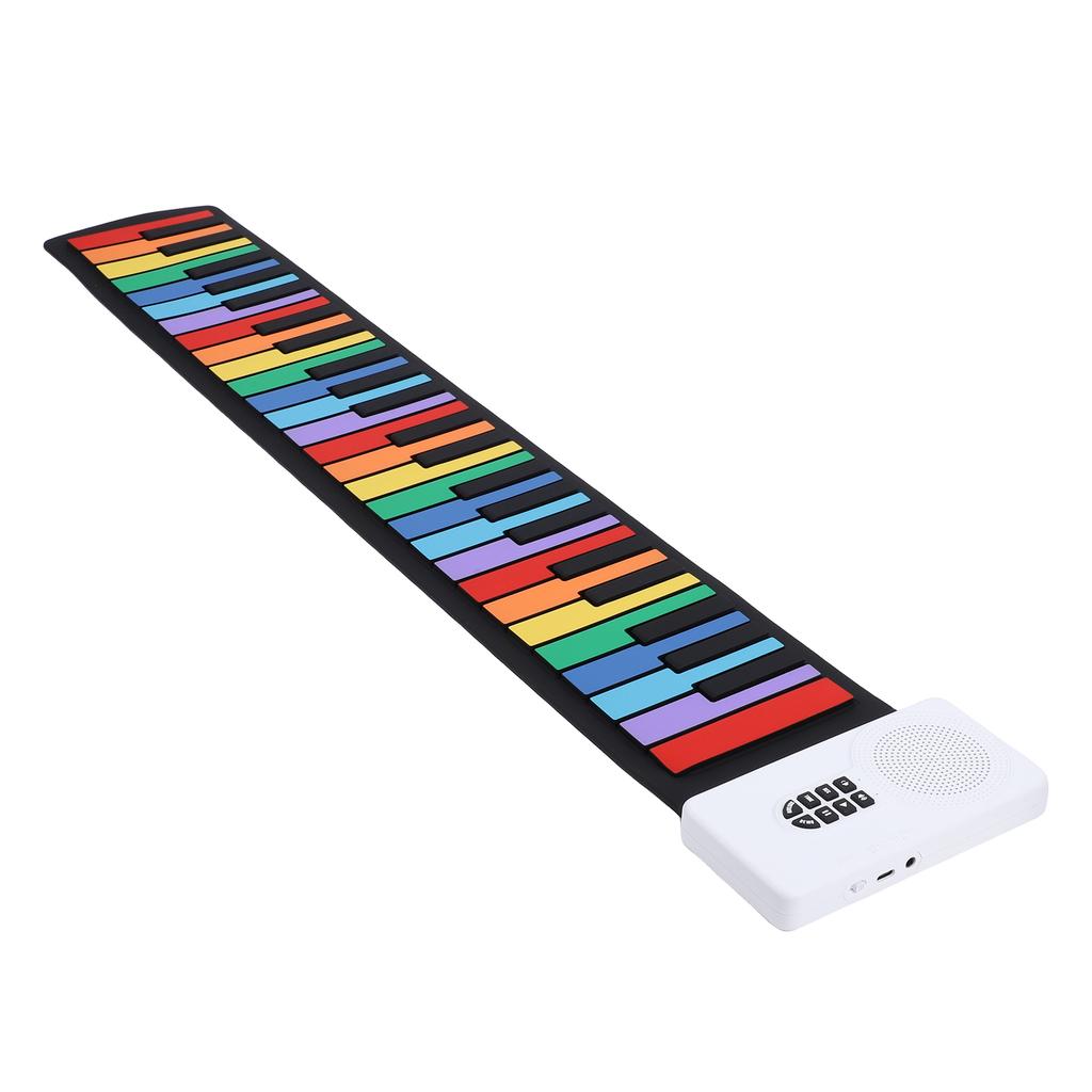 Portable Electronic Piano 49-Key Flexible   Keyboard with Speakers for Beginners