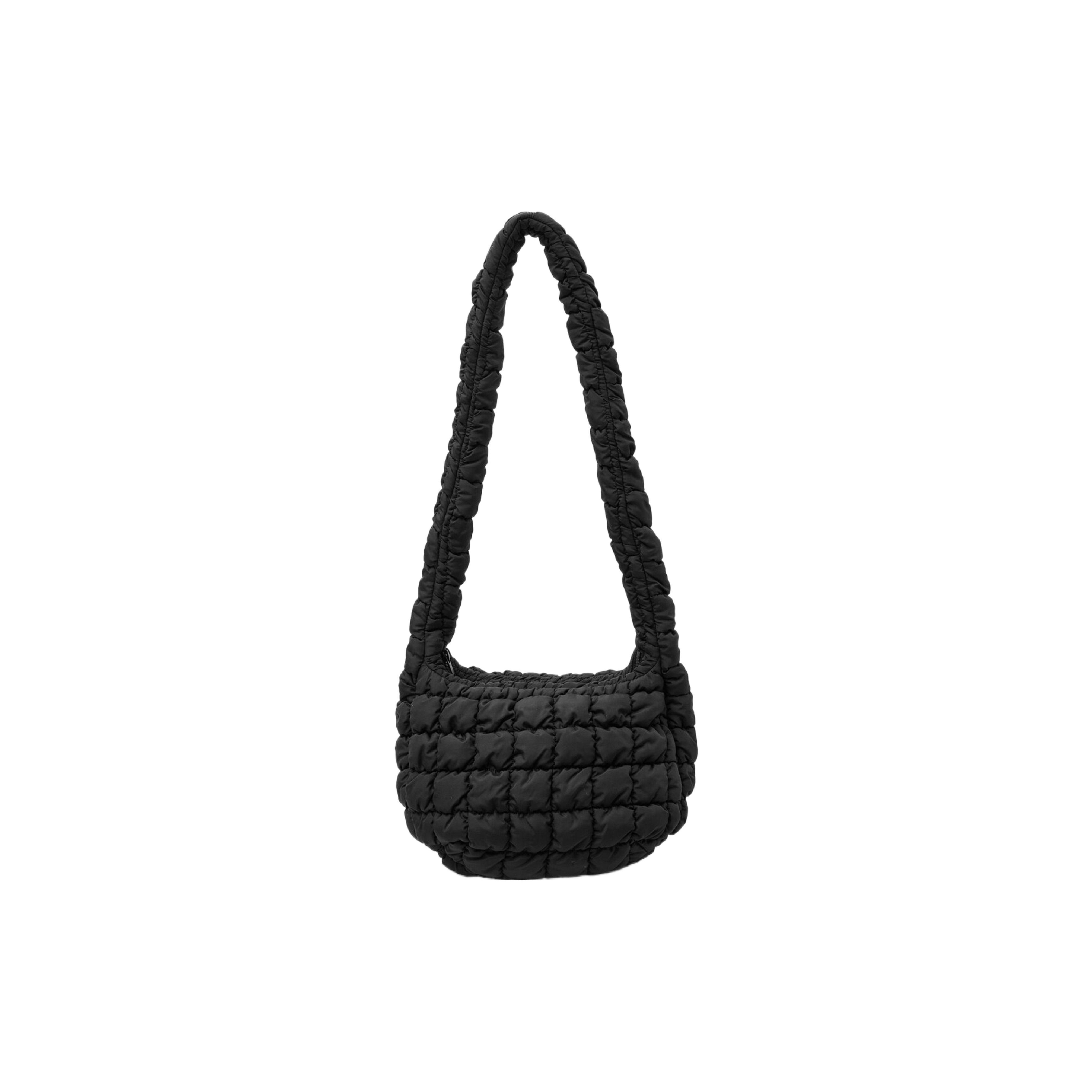 COS Quilted Texture Polyester Cloud Bag Shoulder Crossbody Bag Regular Women bags Black 1213736001 Black