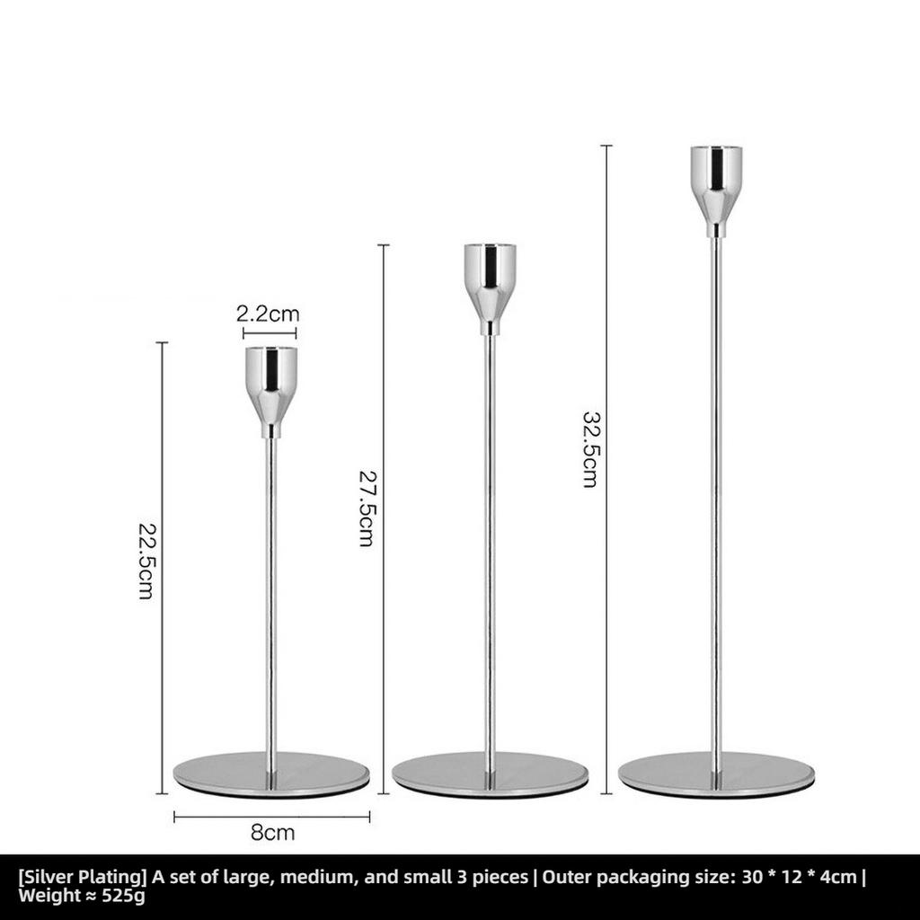 Gold Metal Pillar Candle Holder for Candles for Candles, Table Design Candlesticks Tabletop Decorative Home Dining Centerpiece
