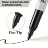 12pcs Black Permanent Marker Pens, Fine Tip, Waterproof, Quick Drying