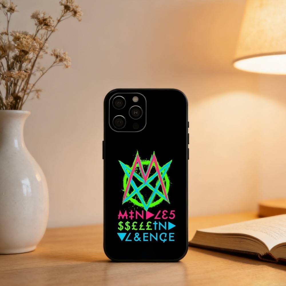 M-Mindless Self Indulgence Phone Case For iPhone 17,16,15,14,13,12,11 Plus,Pro Max,XS,Soft Silicone Black Cover