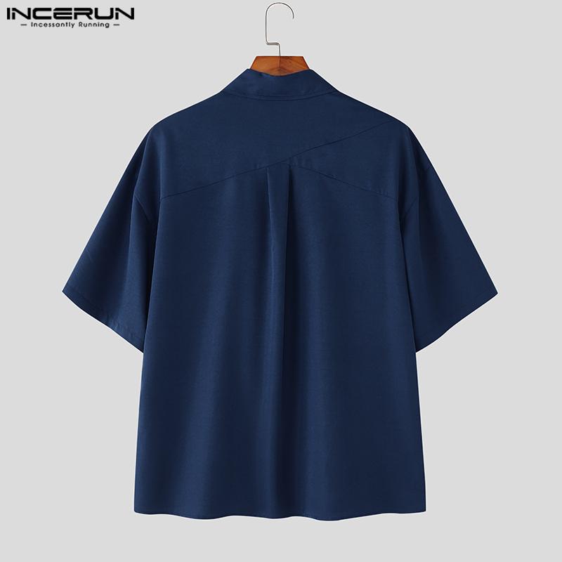 INCERUN Two Pieces Men Short Sleeve T-shirts Long Pants Casual Loungewear Sets
