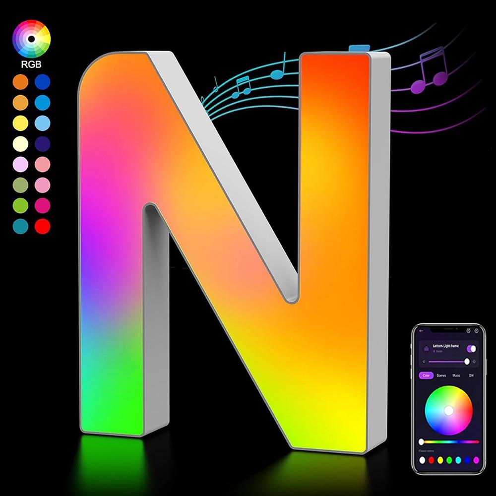 Name Letter Alphabet Light Smart Number Lamp MeRGBW App LED Letters Light Game