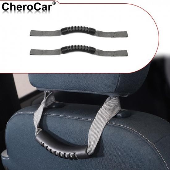 2x Gray Seat Headrest Grab Handle Cover for Ford Bronco -2025 Accessories