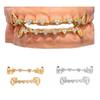 Double Glossy Charm Teeth Grillz Hip Hop Tooth Caps Trendy Love Drill Braces  Dental Crown