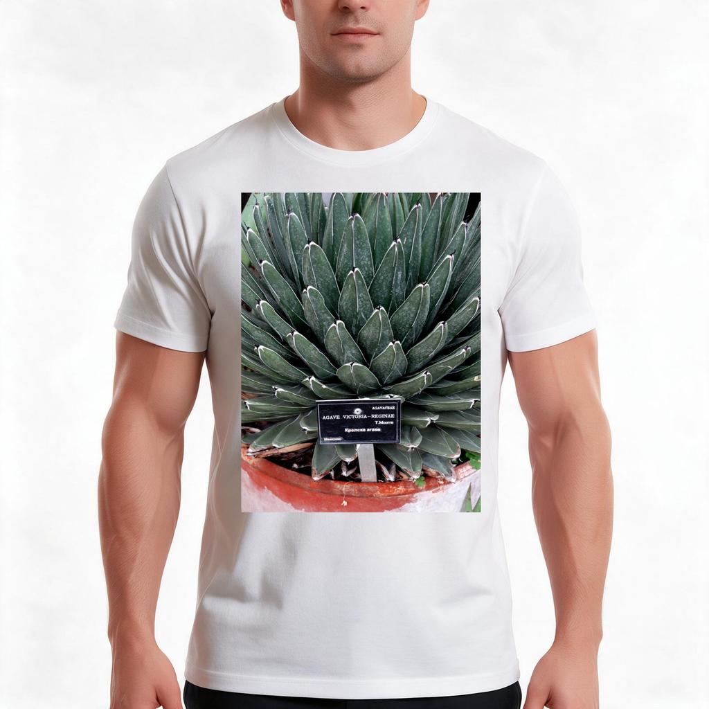 Agave Victoria Plant Photo Tshirt Summer Casual Cotton Tee Oversized Streetwear Tops Vintage Graphic Print Unisex Unisex Unisex