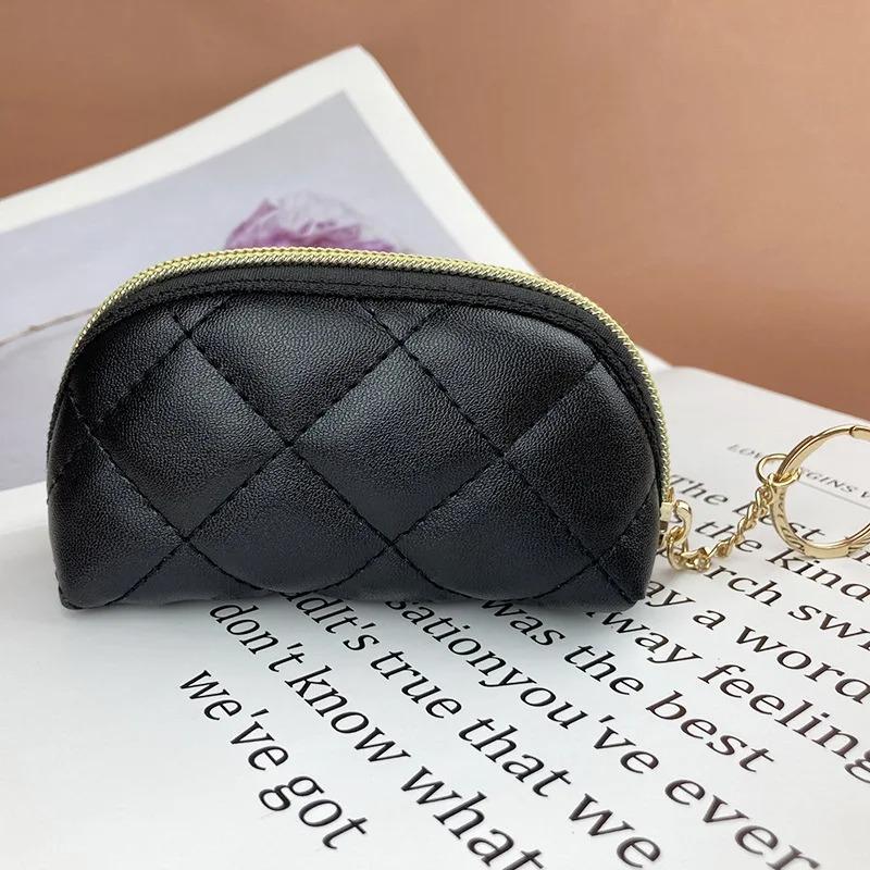 New PU Leather Key Pouch, Large Capacity Wristlet Coin Purse , Women's Zipper Small Wallet for Change & Cards