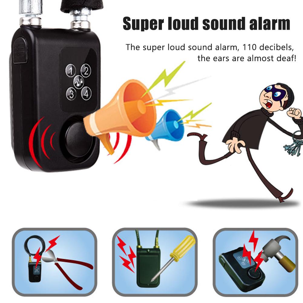 Anti-Theft Smart Bike Lock Bluetooth-compatible Remote Control Cycling Bicycle Safe Alarm Locker Waterproof Padlock