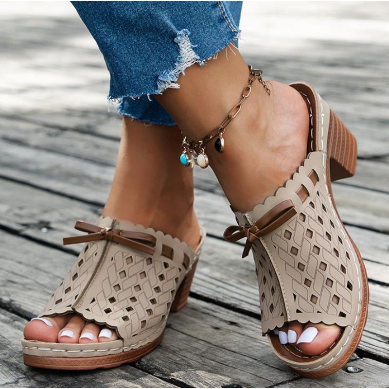 

Модные новые женские сандалии на танкетке, премиальные ортопедические сандалии с открытым носком, женские уличные/домашние мягкие повседневные туфли на платформе в ретро-стиле 36 хаки