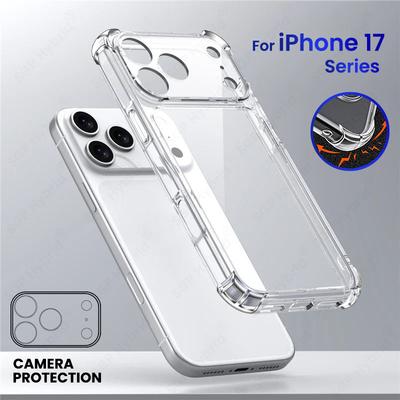For iPhone 17 Pro Max 17e Case Clear Crystal TPU Soft Cover On iPhone17ProMax iPhone17Pro iPhoneAir iPhone17 Air 2026 Back Shell