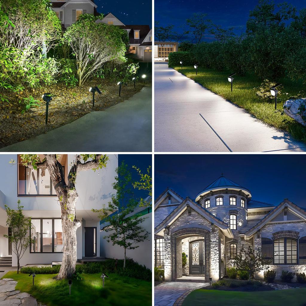 Lampă solară peisaj în aer liber pentru gazon Lampă de podea de grădină cu LED, impermeabilă, de uz casnic, de vilă, de grădină, priză Cablaj gratuit