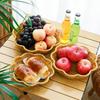 Multistyles Imitation Rattan Fruit Plate Retro Woven Handheld Creative House Candy Packaging Creative Household Storage Baskets