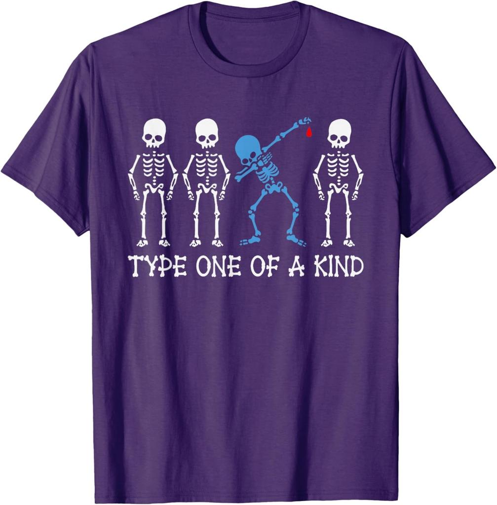 Type One Of A Kind Skeleton Diabetes Awareness Unisex T-Shirt