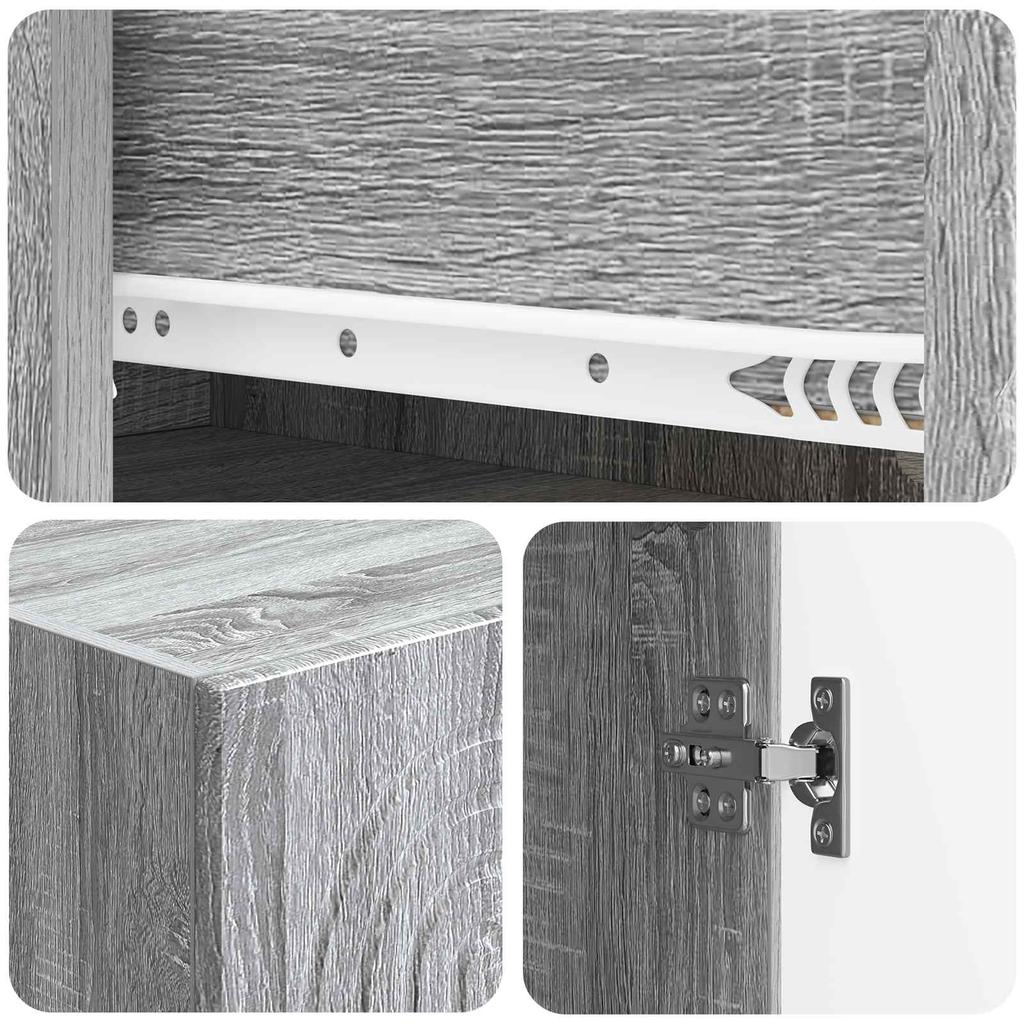 Cabinet Set 2 pcs 33 x 34.5 x 90 cm engineered wood