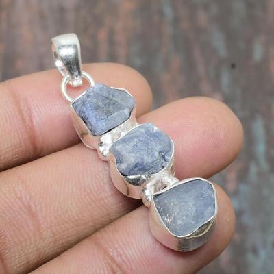 Blue Kyanite Gemstone 925 Sterling Silver Handmade Amazing Jewelry Pendant