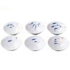 6pcs 30ml Ceramic Tea Cup Set Hand Drawn Small Fish Hat Cup Jingdezhen Blue and White Tea Cup Chinese Style Drinking Utensils