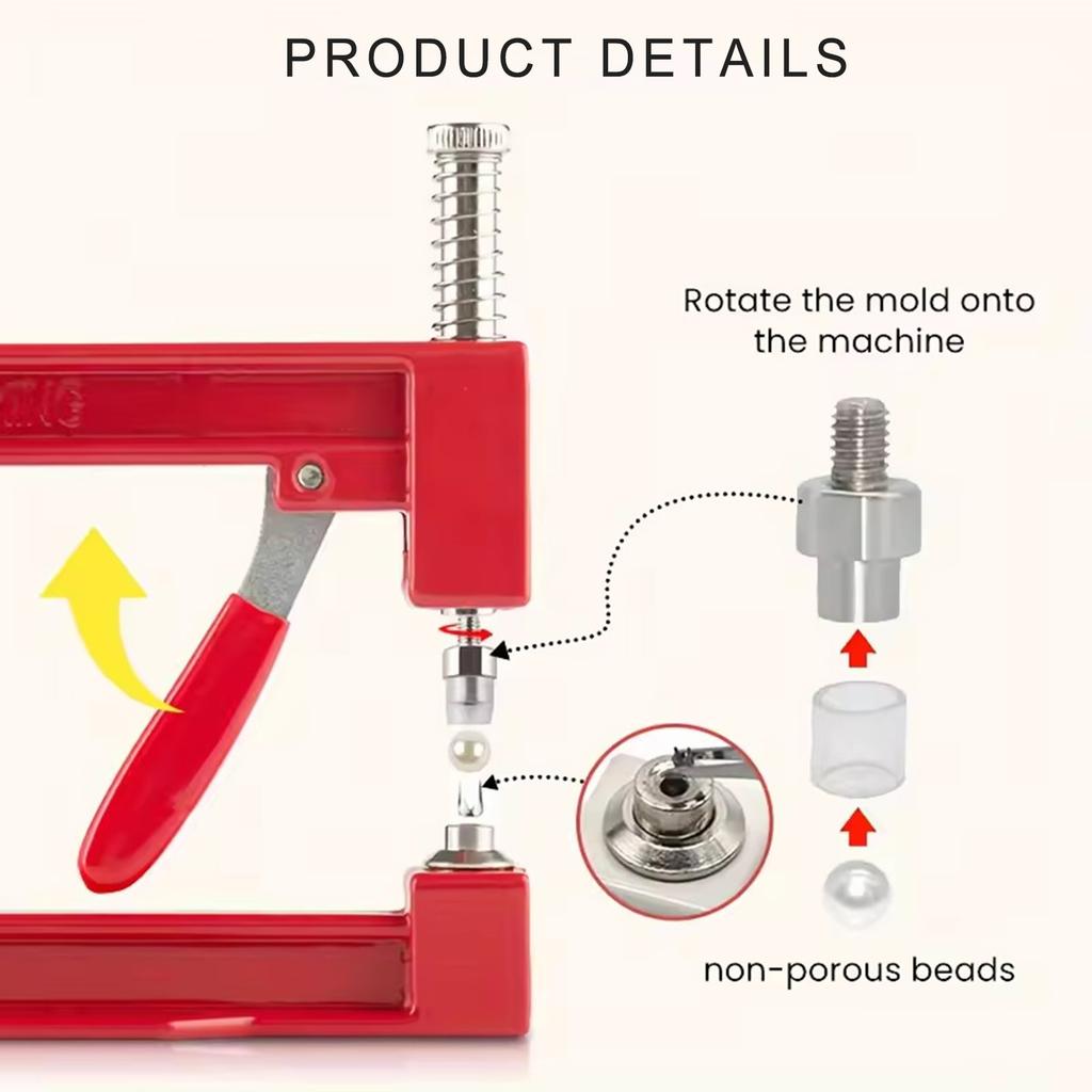 Handheld Automatic Beading Device Efficient Jewelry Crafting Tool Alloy Beading Machine for Jewelry Crafting Enthusiasts