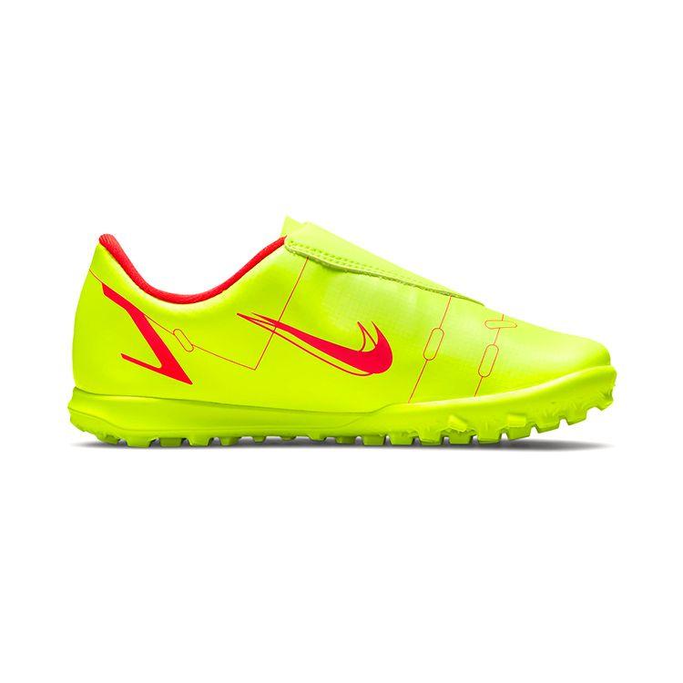 Nike Mercurial Vapor 14 Club TF PS Round Head Logo Low Top Soccer Shoes Kids Soccer Shoes Fluorescent-Yellow CV0839-760