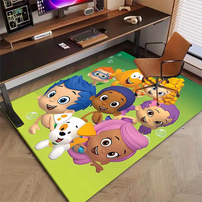 1pc Bubble guppies Design Printed Area Rug Carpet for Bedroom Living Room Home Decor Rugs Mat Non Slip Mat Rug for Bedside