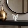3D Printed Angel Figurine with Large Wings, White Matte Angel Statue, Aesthetic Minimalist Angel Sculpture for Home Office Desktop Bookshelf Decor