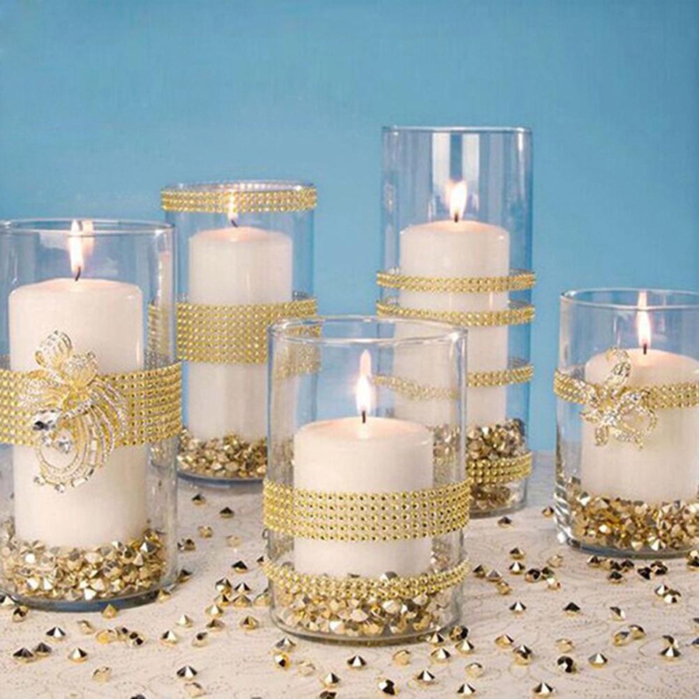 Black Rhinestone Mesh Roll Sparkling Diamond Ribbon Smooth Attach Wedding Cake Decoration Birthday Party Crafts