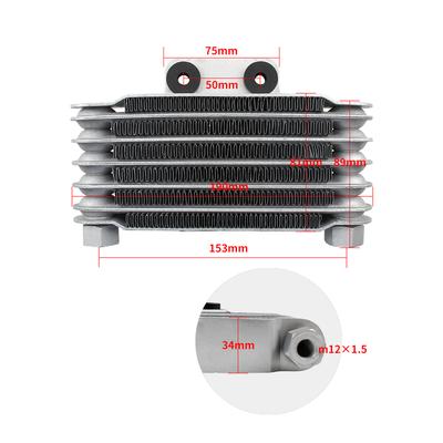 Motorcycle Radiator Oil Cooler 6 Row 125cc for Yamaha Suzuki Gy6 Performance Parts Dirt Pit Bike Motocross Universal Accessories