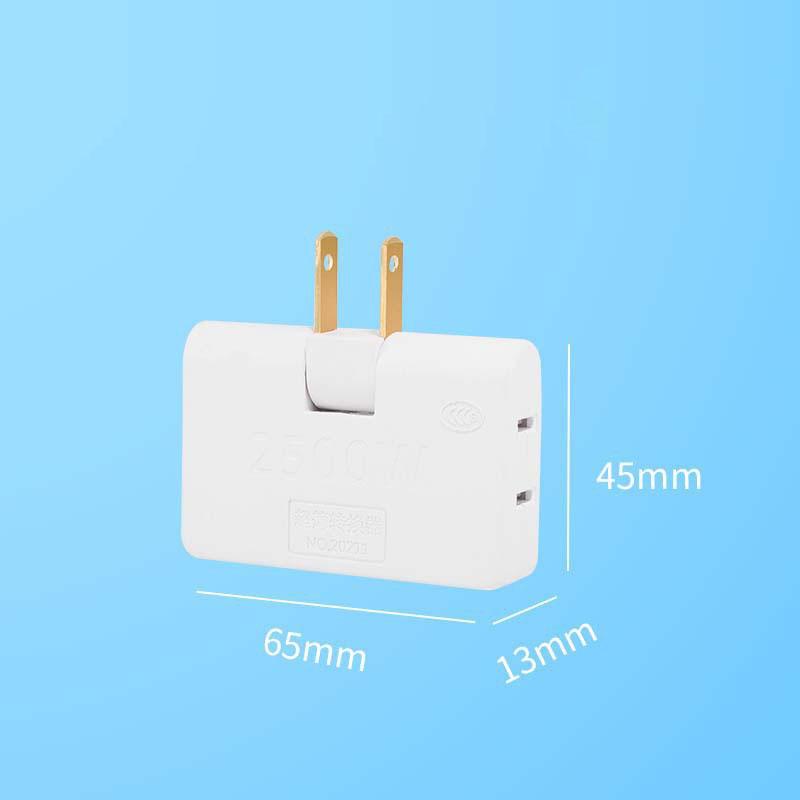Rotatable US ac wall charger power Socket Converter 1 to 3 way 180 Degree Extension wall Plug Multi Slim Outlet Adapter Light
