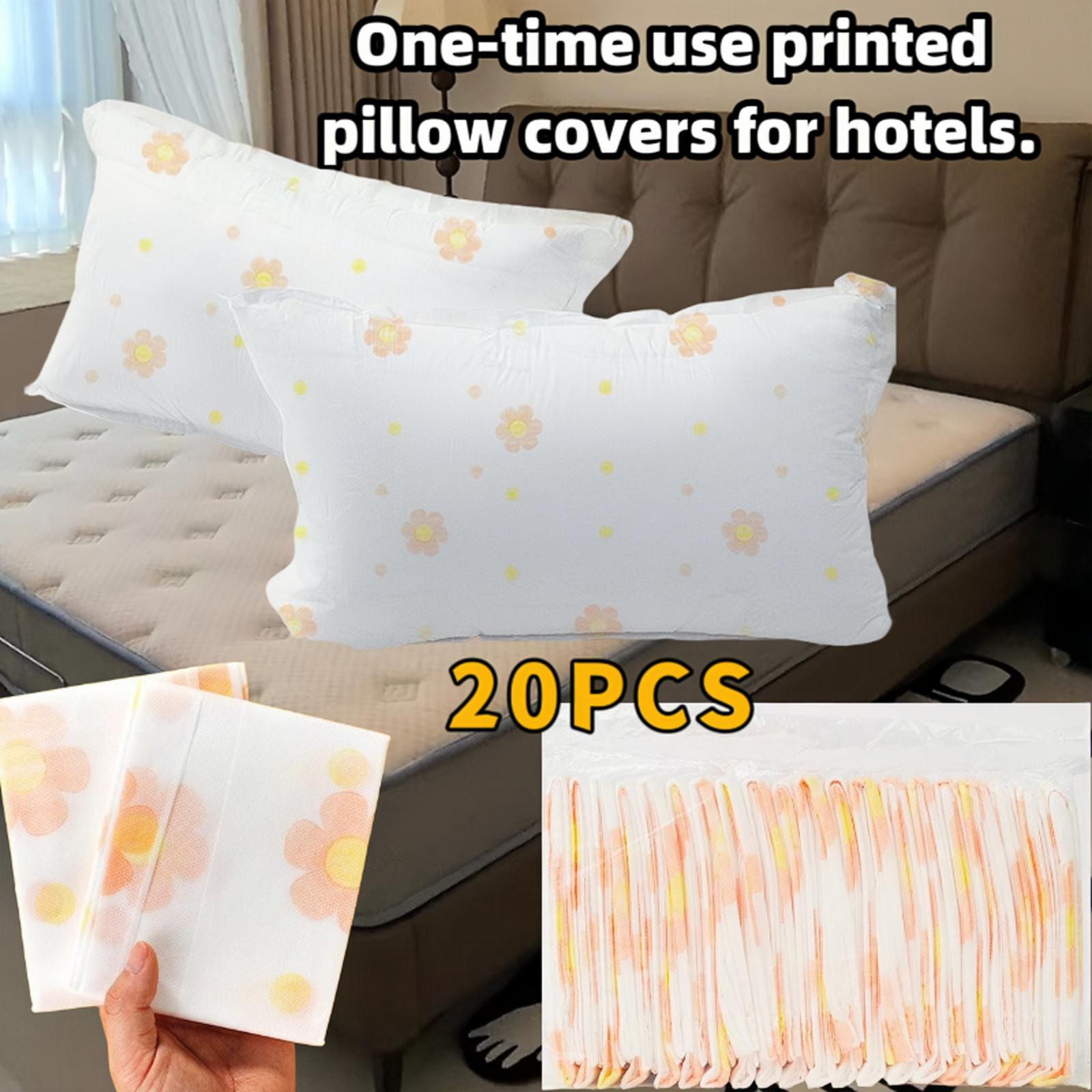 

20-Pack Disposable Pillowcases, Thickened and Enlarged, Dirt-Resistant, Portable for Travel, Home, Hotel, Train Sleeper, Beauty
