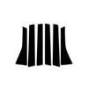 6pcs/set Window Decal Pillar Posts Sticker Cover Door Trim Car Accessories Glossy Black For Honda Fit/Jazz 5 Door Hatchback 2008-2013