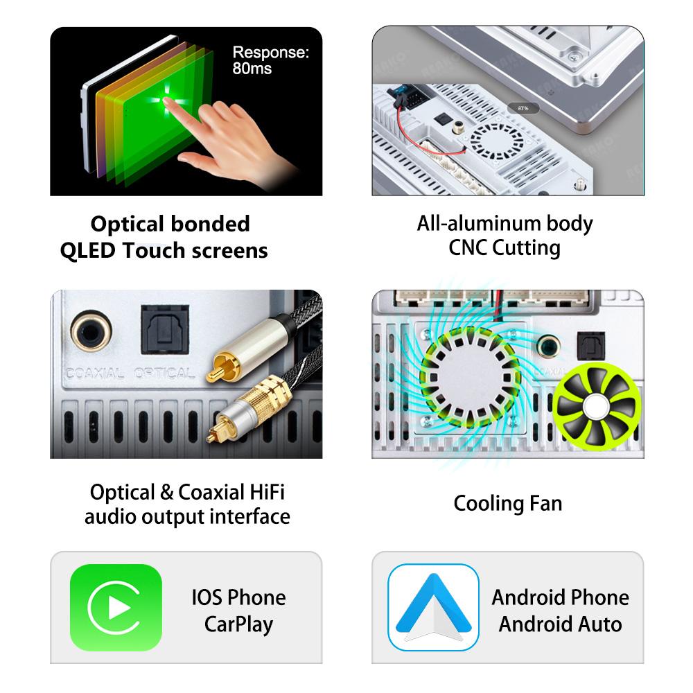 Android 14 For Geely SC7 2011 - 2015 Auto BT  Screen Car Radio GPS Navigation Multimedia Video Player 5G WIFI BT DSP No 2din DVD