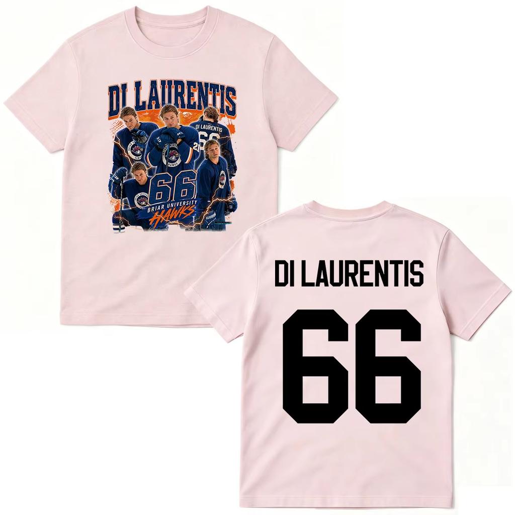 2026 Summer Unisex Vintage Top Fashion Tee Off Campus Di Laurentis 66 T-shirts Briar University Hockey T-shirt Gothic Cotton Oversized T-shirts