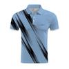 2026 Summer New Style Men's Short-Sleeved Polo Shirt with 3D Vertical Pattern Print - Street Casual
