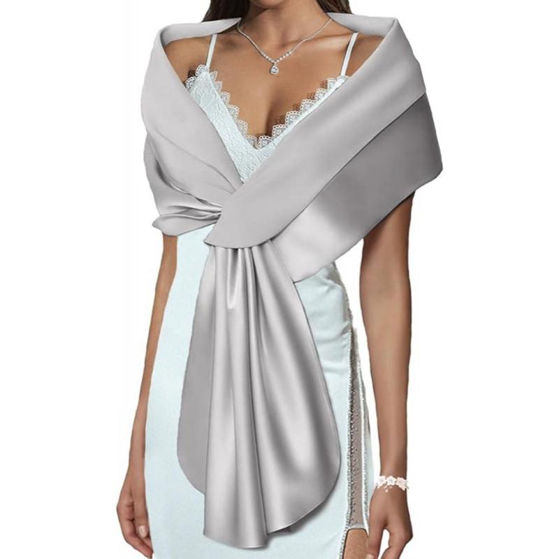 Luxuriöse Hochzeit Seidengefüttertes Inneres Bequemer Wiederverwendbarer Faltbarer Schal für Besondere Anlässe