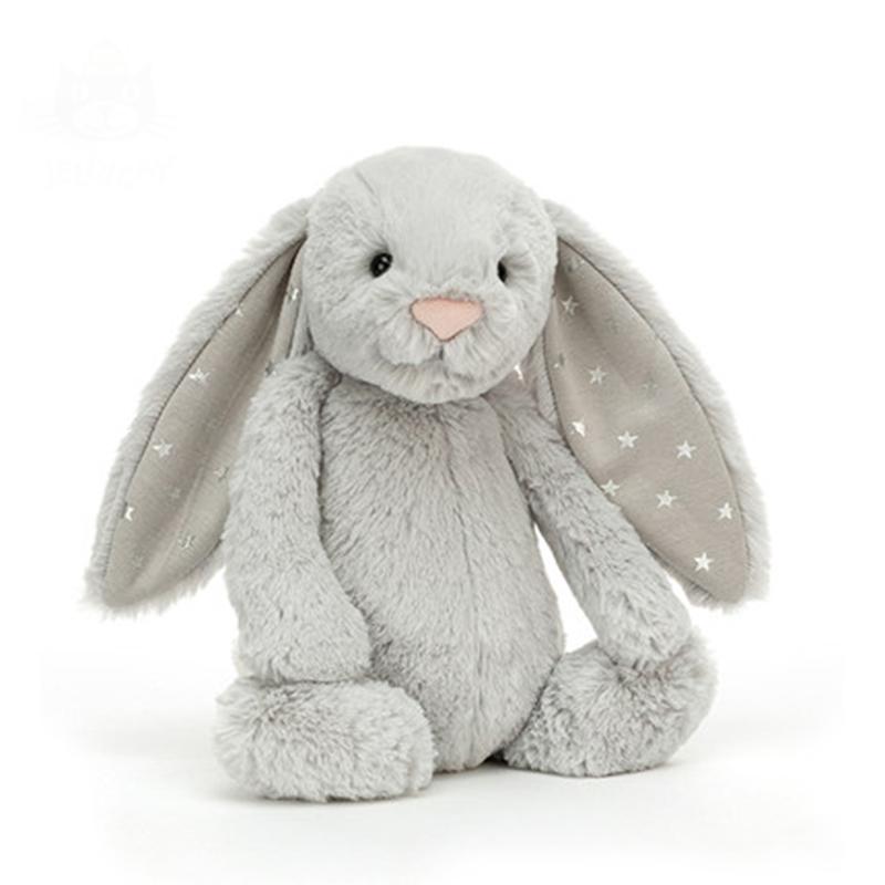 

JELLYCAT Bonnie Rabbit Series Shy Silver Star Soothing Doll Plush Doll 31cm/18cm Height 18 cm