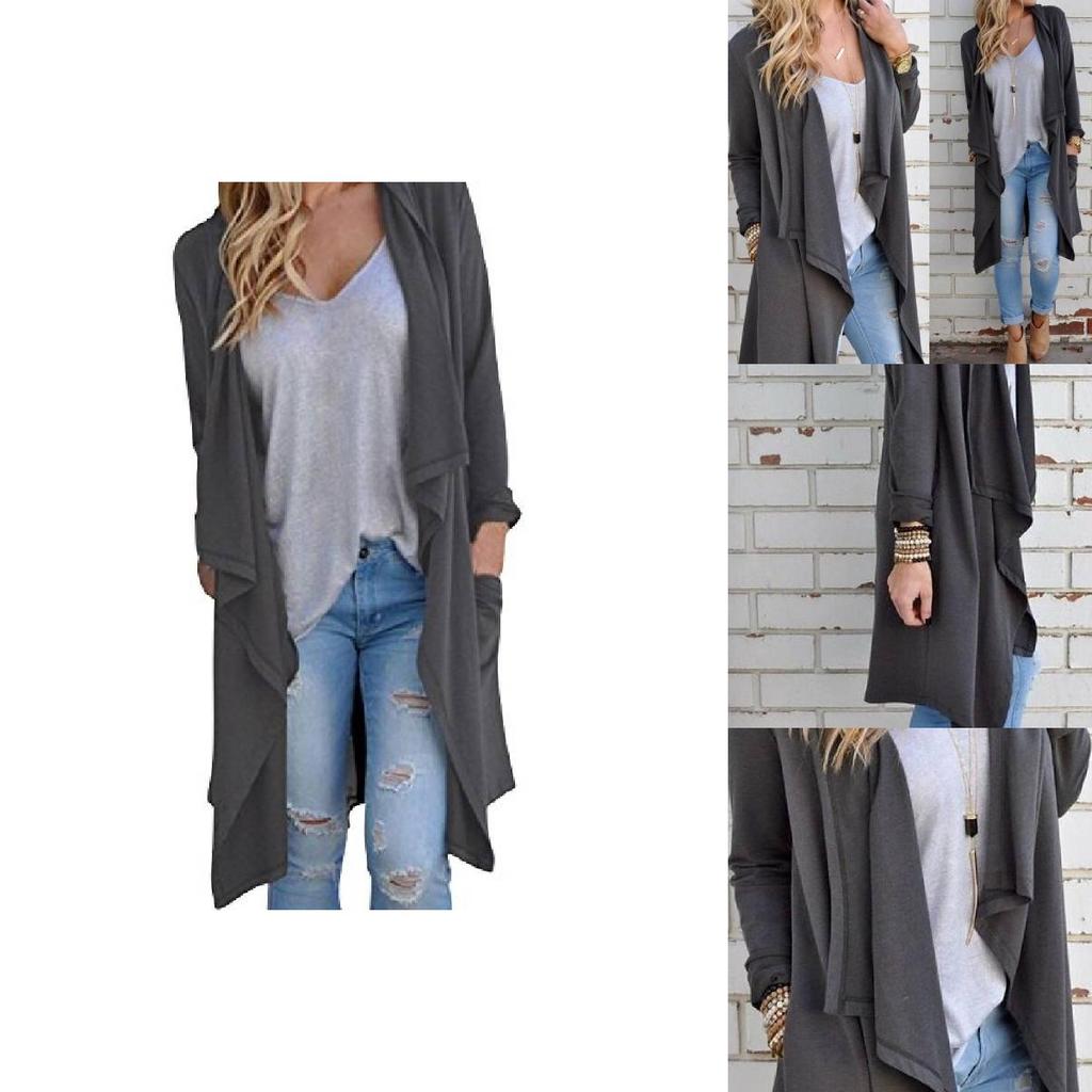 Casual Cotton Knit Cardigan Womens Open Front Loose Fit Long Sleeve Top For Versatile Wardrobe Essentials