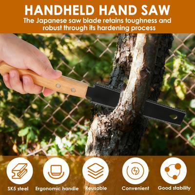 2Pcs Mini Hand Saw Wooden Handle Japanese Pull Saw Flush Cut Trim Saw For Handsaw Woodworking Furniture Plastic Cutting Tools