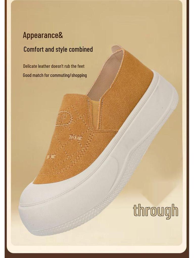 Dámské lehké mokasíny s tlustou podrážkou na nazouvání pro jaro 2025 - Všestranné a stylové látkové boty ve starém pekingském stylu