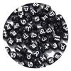 100-500PCS Acrylic Zodiac Beads Round Flat Loose Spacer Constellation Beads For Jewelry Making Diy Bracelet Necklace Accessories