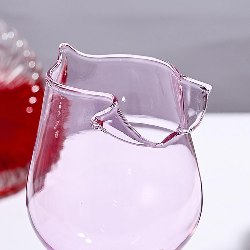 Sklenice na růžové víno Romantický koktejl Sklenice na červené víno 150/400 ml Růže ve tvaru květu