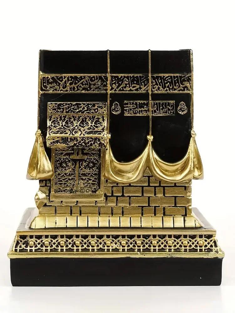 Celestial 3D Kaaba Model, Islamic Gift Sculpture, Decorative Table, Eid Al-Fitr Gift, Modern Table Decoration Style, Christmas