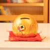 4.5 inch Japanese Ceramic Daruma Figurine, FengShui Figure Zen Ornament, Lucky Charm Money Box, Home Tabletop Decor